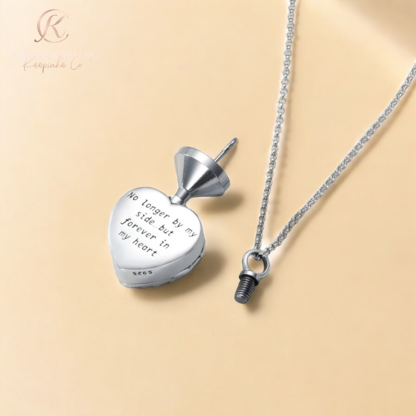 Pet Dog / Cat Cremation Ashes Paw Angel Wing Urn Necklace 925 Sterling Silver - Add your own photo - Image 4