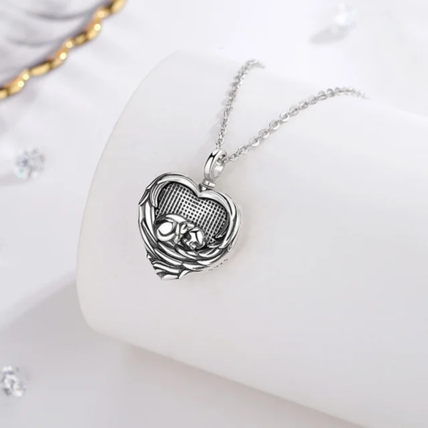 Pet Dog Angel Wings Cremation Ashes Necklace Urn 925 Sterling Silver - Image 3