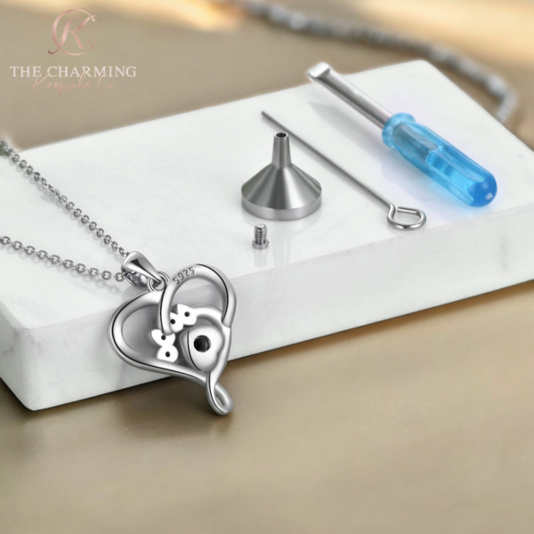 Pet Dog / Cat Cremation Ashes Blue Paw Urn Necklace 925 Sterling Silver - Image 4