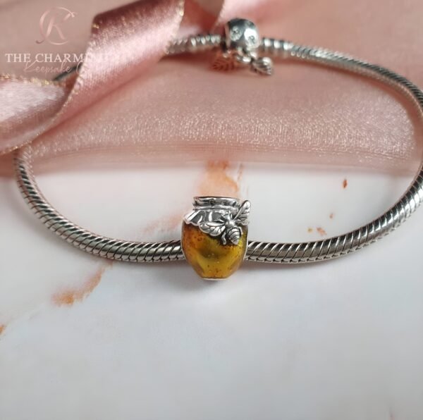 Bee & Honey Jar Charm 925 Sterling Silver - Image 3