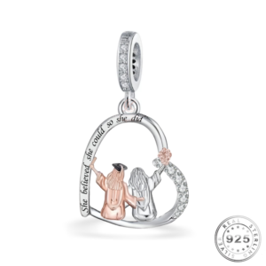 Graduation Charm 925 Sterling Silver - She Believed She Could