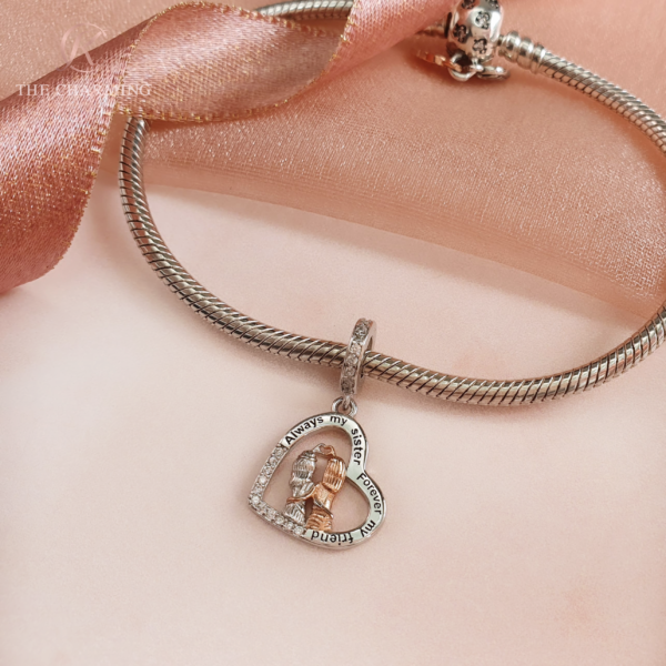 My Sister Charm 925 Sterling Silver - Always My Sister Forever My Friend - Image 2