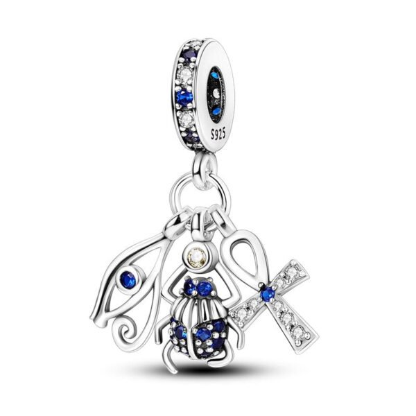 925 Sterling Silver Ancient Egyptian Symbols Charm