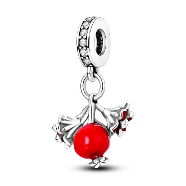 925 Sterling Silver Pomegranate Charm