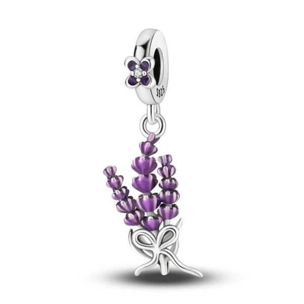 925 Sterling Silver Lavender Charm