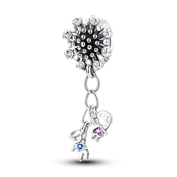 925 Sterling Silver Boy and Girl Charm
