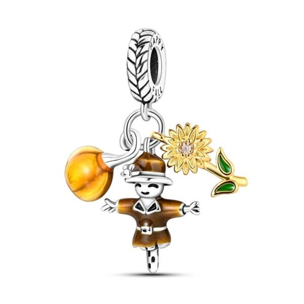 925 Sterling Silver Scarecrow Charm