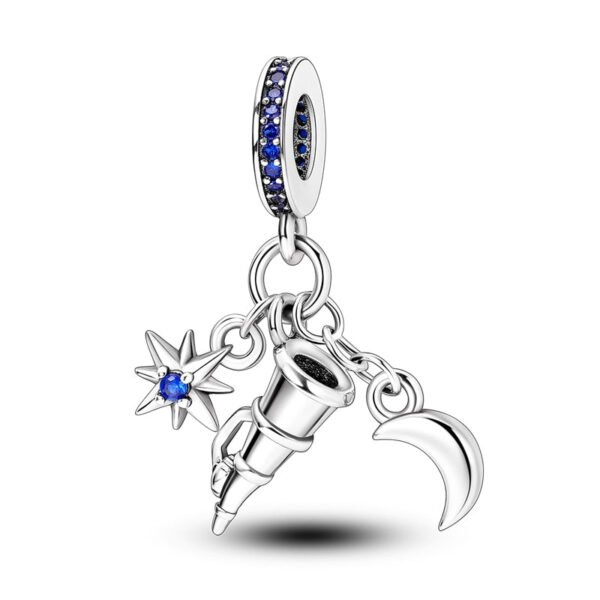 925 Sterling Silver Astronomy Dangle Charm