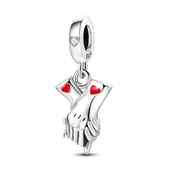 925 Sterling Silver Forever Hand in Hand Charm