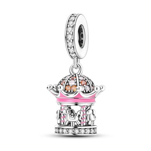 925 Sterling Silver Carousel Charm