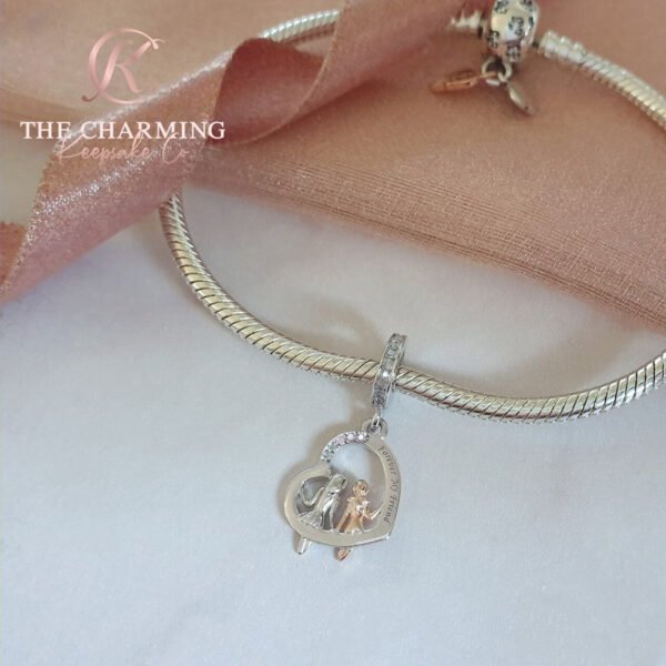 Forever My Friend Charm 925 Sterling Silver & Rose Gold - Image 2