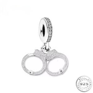 Handcuffs Charm 925 Sterling Silver