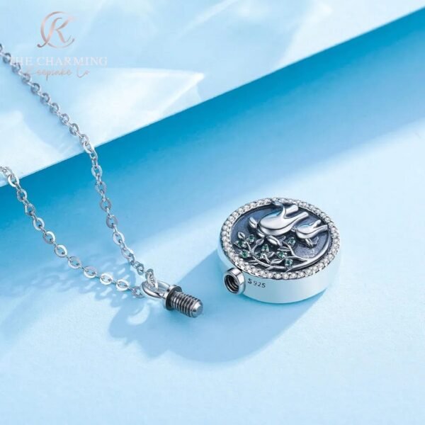 Engravable Cremation Ashes Elephant Necklace 925 Sterling Silver - Image 3