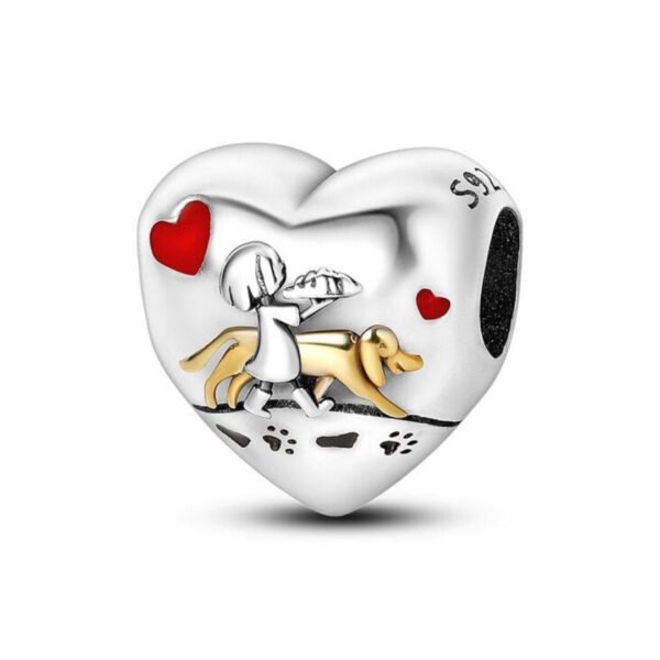 925 Sterling Silver Together All the Way Charm