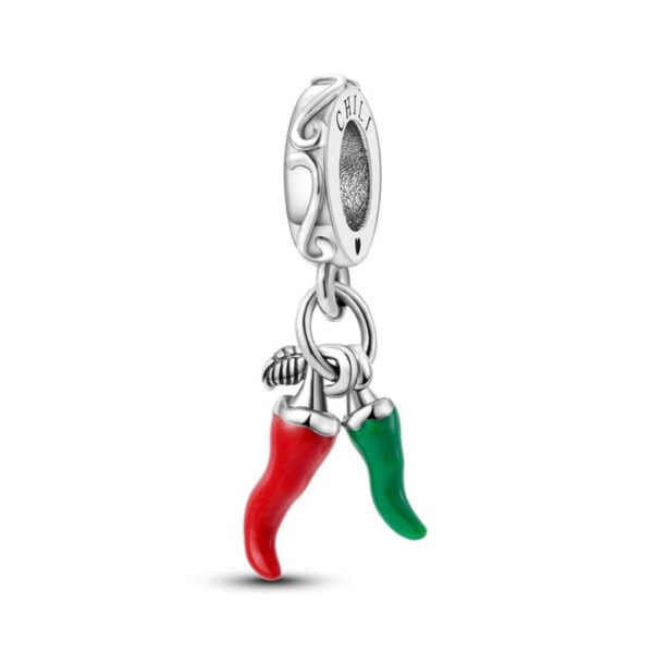 925 Sterling Silver Chili Peppers Charm