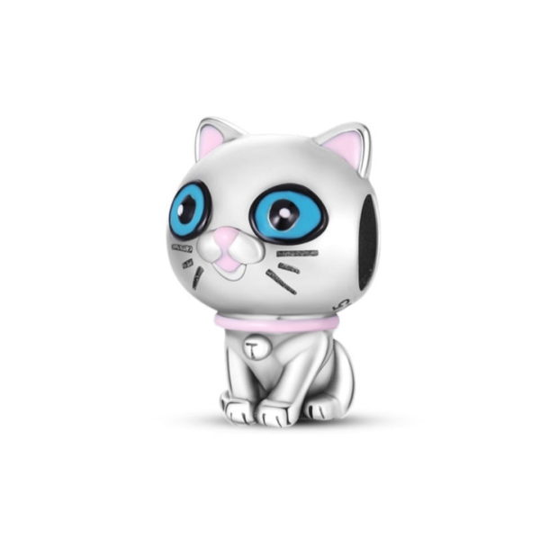 925 Sterling Silver Kitty Charm