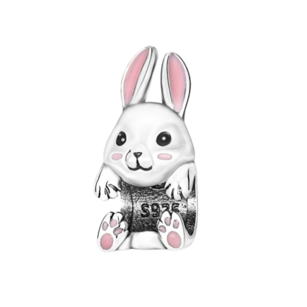 925 Sterling Silver Bunny Rabbit Charm