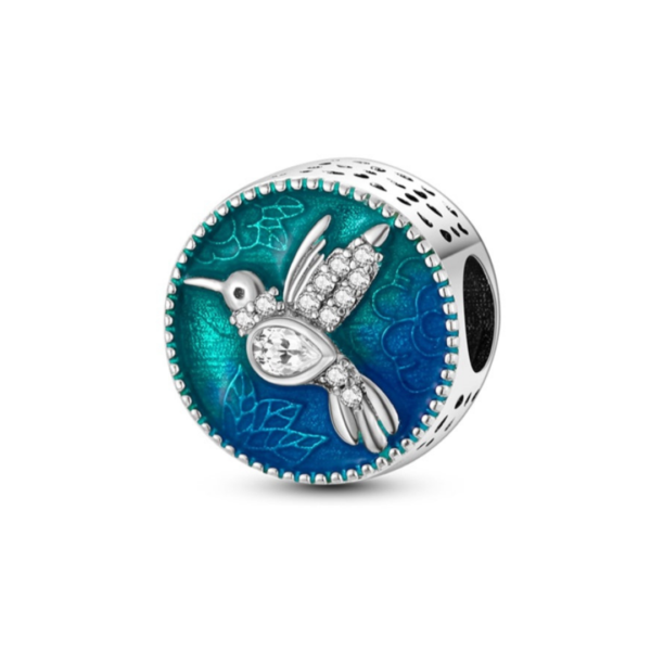 925 Sterling Silver Hummingbird Charm