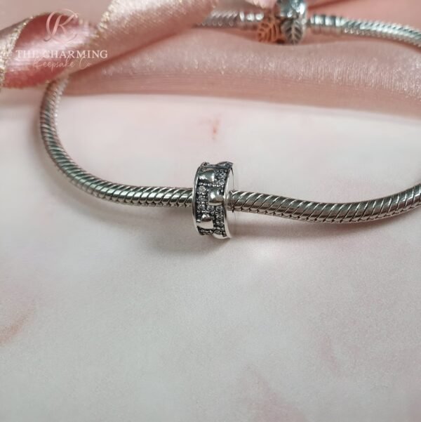 Crystal Clip Stopper Charm 925 Sterling Silver - Image 2