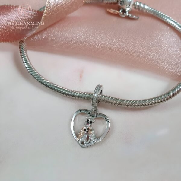 Lady & The Tramp Charm 925 Sterling Silver & Rose Gold - Image 2