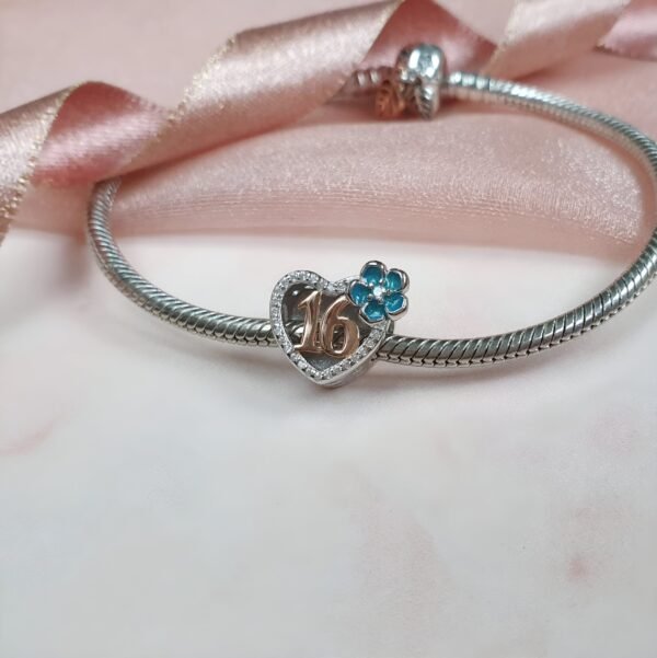 Engraved 16th Birthday Charm 925 Sterling Silver- Personalised With Your Text - Image 3