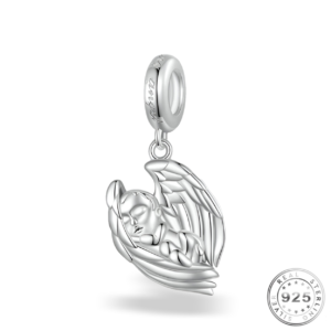 Angel Baby In Wings Charm 925 Sterling Silver