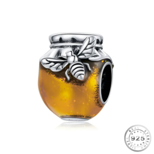 Bee & Honey Jar Charm 925 Sterling Silver