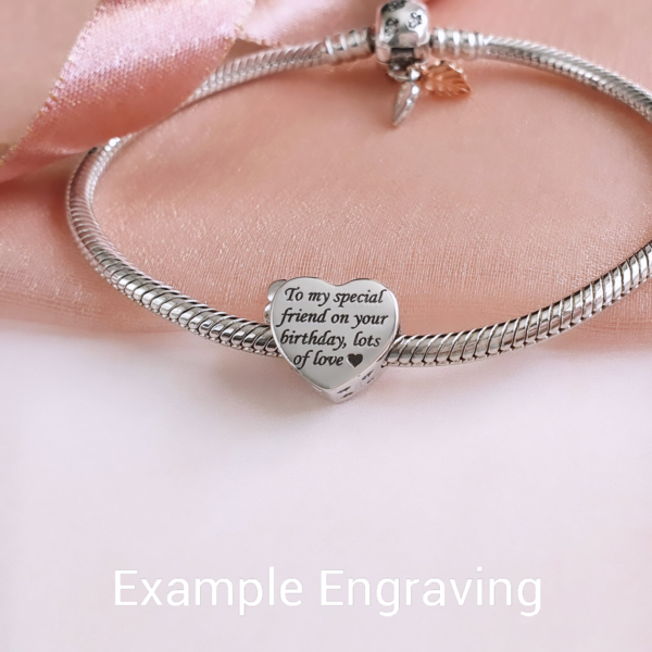 Engraved 30th Birthday Charm 925 Sterling Silver- Personalised With Your Text - Image 5