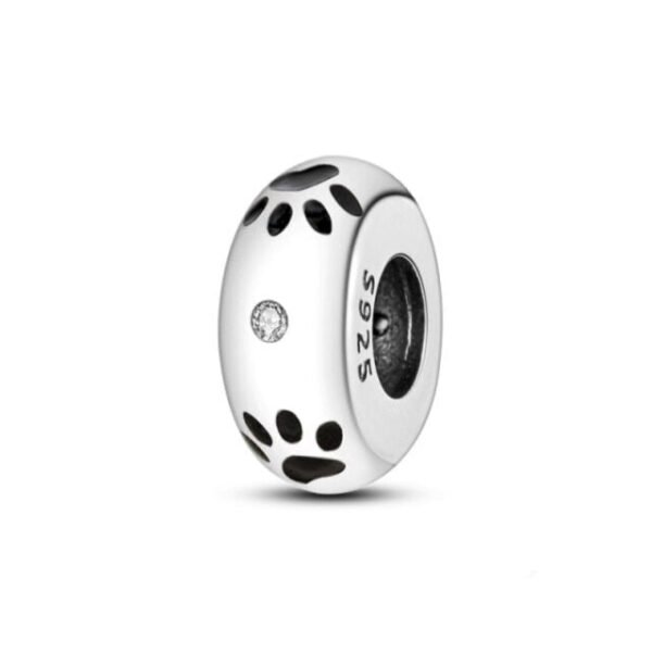 925 Sterling Silver Paw Print Charm