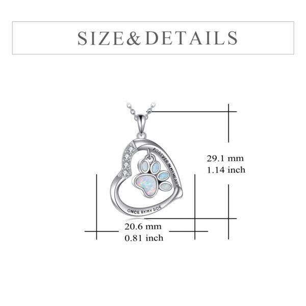Pet Dog / Cat Cremation Ashes Urn Necklace 925 Sterling Silver & Opal - Image 2